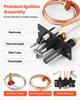 Gas Pilot Assembly, OE 485-510A,4021-736,2103-010 Fireplace Gas Pilot Assembly Kit, Natural Gas Ignition Replacement, Compatible with Quadra-Fire,