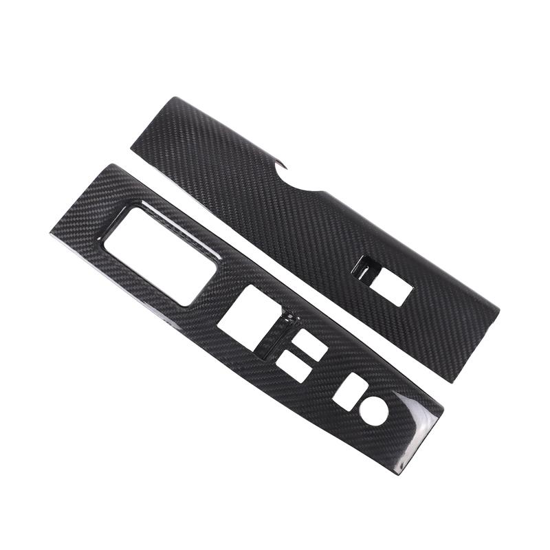 For Nissan 350Z 2003-2006 Real Carbon Fiber Car Window Lift Switch Cover Car Interior Modification Accessories RHD