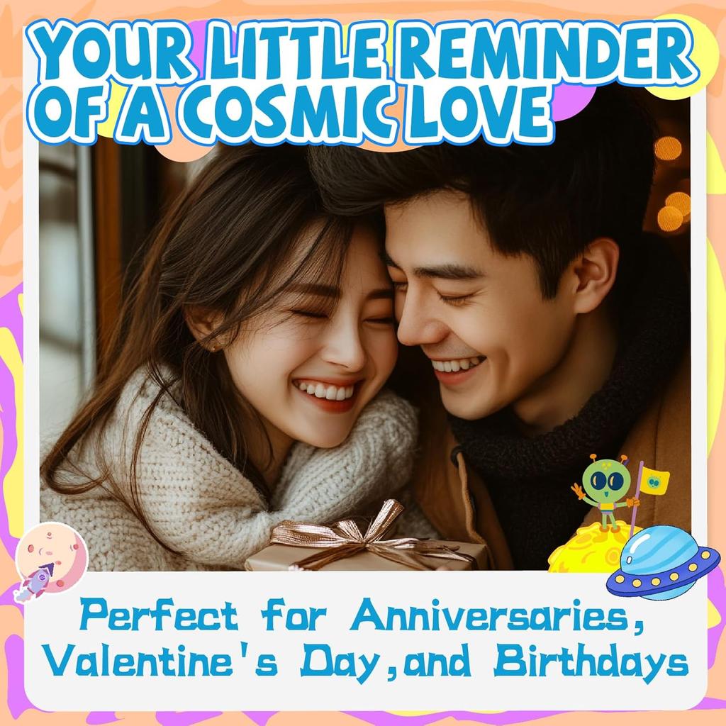 Lustige Häkel-Positive-Alien-Puppen Handgestricktes Alien mit Aufmunternder Botschaftskarte Sci-Fi-Liebhaber Halloween Heimdekoration