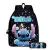 Stitc Cartoon Full Print Backpack Student Bag Pencil Case Two-Piece Set Children'S Backpack