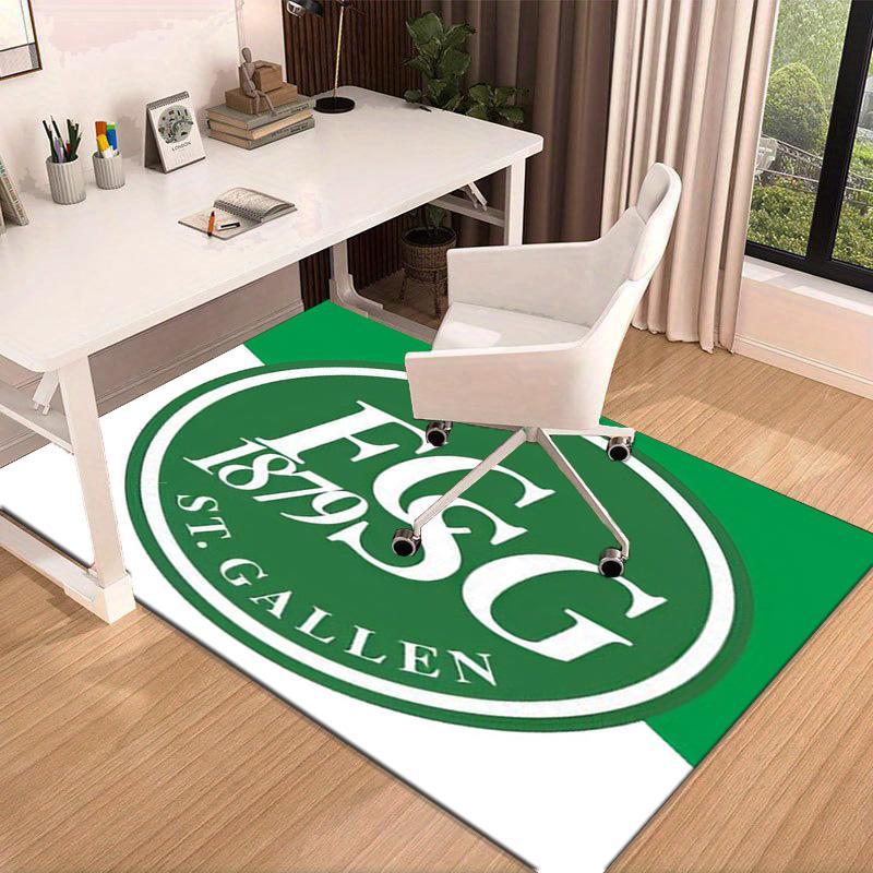 St. Gallen Grün-Weiß Erbe Bereichsteppich Büroteppich, Stuhlmatte, Dekor Teppich Wohnzimmer Schlafzimmer Matte, Große Größe Fan Geschenke Weihnachtsgeschenke