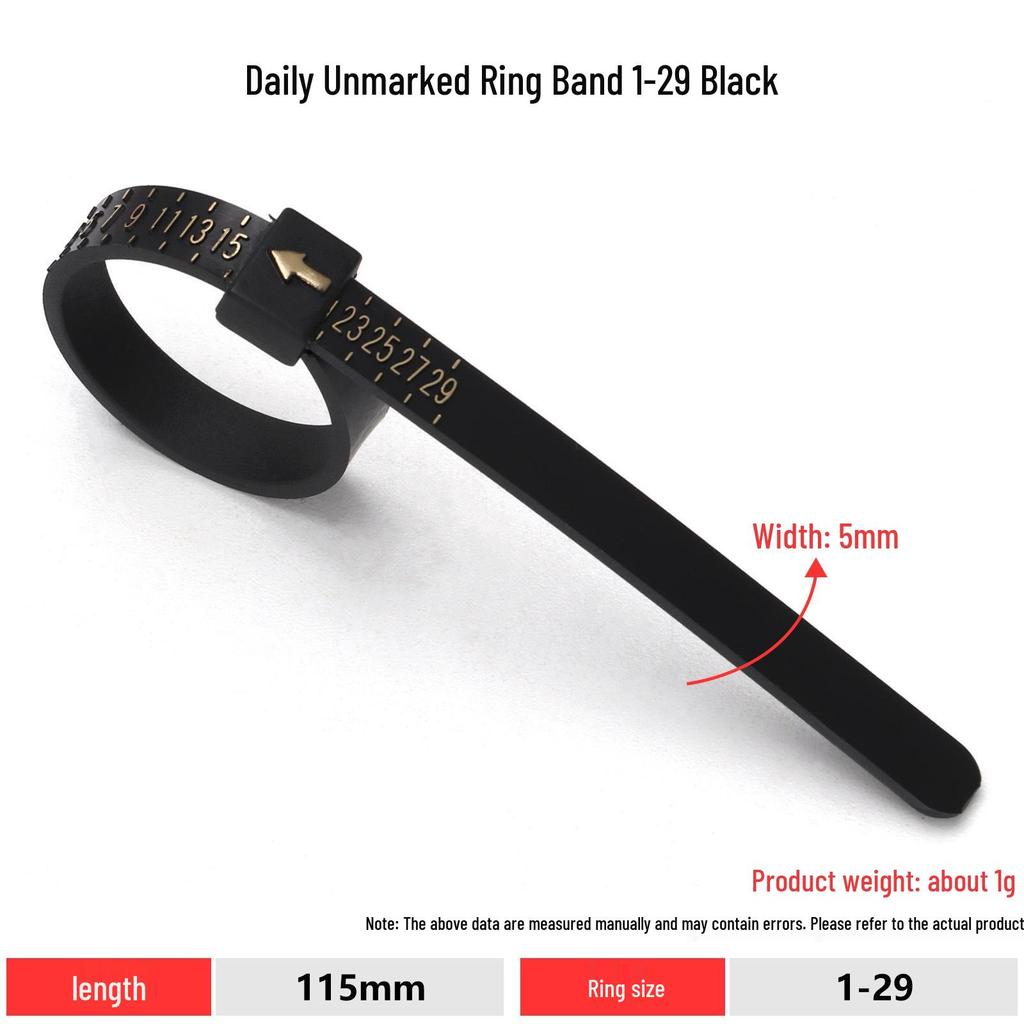 Adjustable Ring Sizer Belt for Finger Measurement