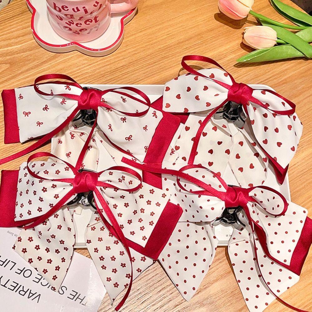 Bow Ponytail Buckle Clip Korean Style Princess Hair Claw Cute Sweet Bow Hair Clip  Girls