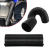76mm Car Air Intake Cold Pipe Flexible Ducting Feed Hose Induction Kit Black 1M