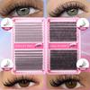 640 Tufts Of D-Curve Single Tufts Of False Eyelashes 10-16Mmdiy Dense Natural Segmented Grafting