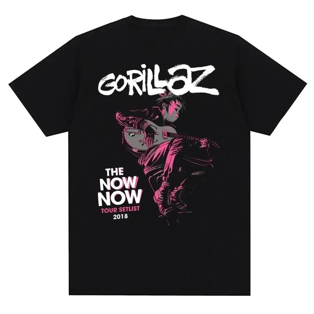 Music Band Gorillazs Punk Rock Print T Shirt 90s Casual Fashion Short Sleeve  T Shirt Unisex