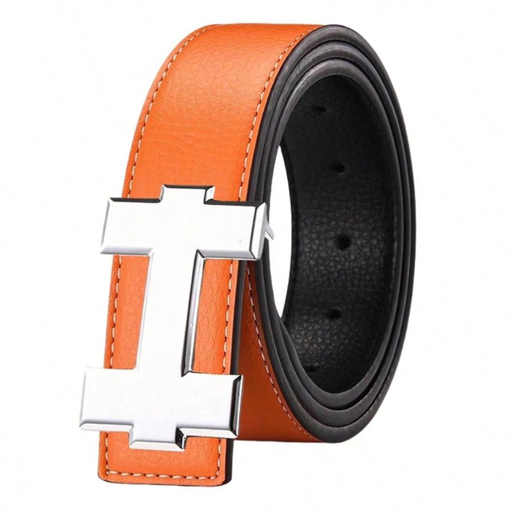 Neuer Herren-Gürtel aus Lychee-Körnerleder mit H-Schnalle - Stilvoll und vielseitig für Freizeitkleidung