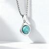 Goxygen Silver Plated Stainless Steel Necklaces, Dainty Gemstone Dangle Necklaces, Jewelry Gifts, Punk Statement