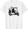 Bigfoot Golfing T-Shirt Sasquatch Driving Golf Cart Funny Graphic Tee Golfer Gif
