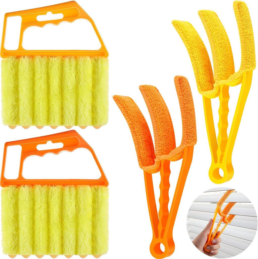 Washable Air Conditioner Vent & Blind Cleaning Brush with Removable, Fluffy Seven-Tooth Design