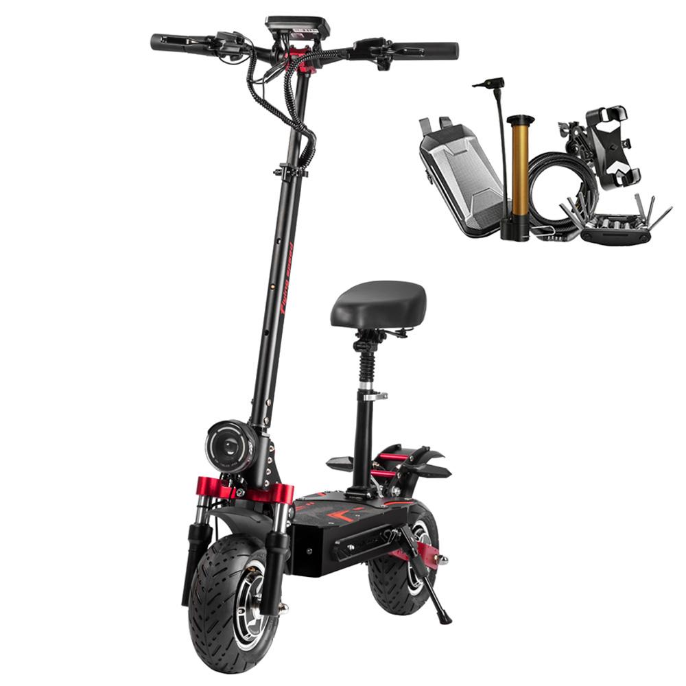 Boyueda Hulajnoga elektryczna Q7 PRO MAX, 2×1600W, 60V28Ah, 100km Zasięg, 70km/h Prędkość, Odblokowywanie NFC, Hamulce hydrauliczne, Opony 10", Składana hulajnoga terenowa