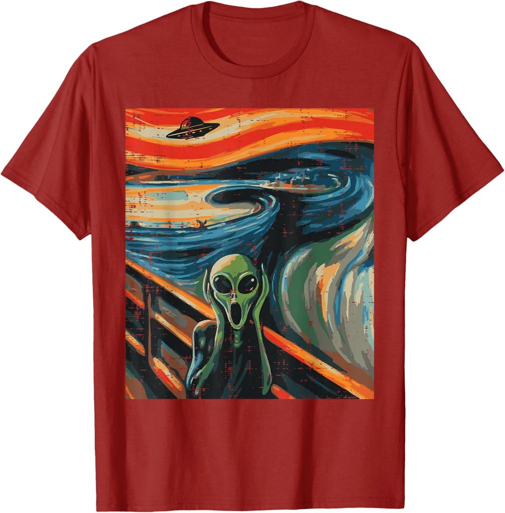 Parodie na Vetřelce Výkřik UFO Umění Grafické Tričko Pánské Dámské Unisex Bavlna Ležérní Tričko