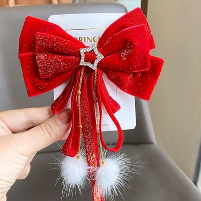 Ancient Style Tassel Hair Clip for Girls - New Year Hanfu Fairy Festive Accessory