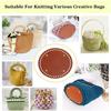 1-5Pcs Handmade Round/Oval Bottom PU Leather For Knitted Bag Wear-Resistant Accessories Bottom With Holes DIY Crochet Bag Bottom