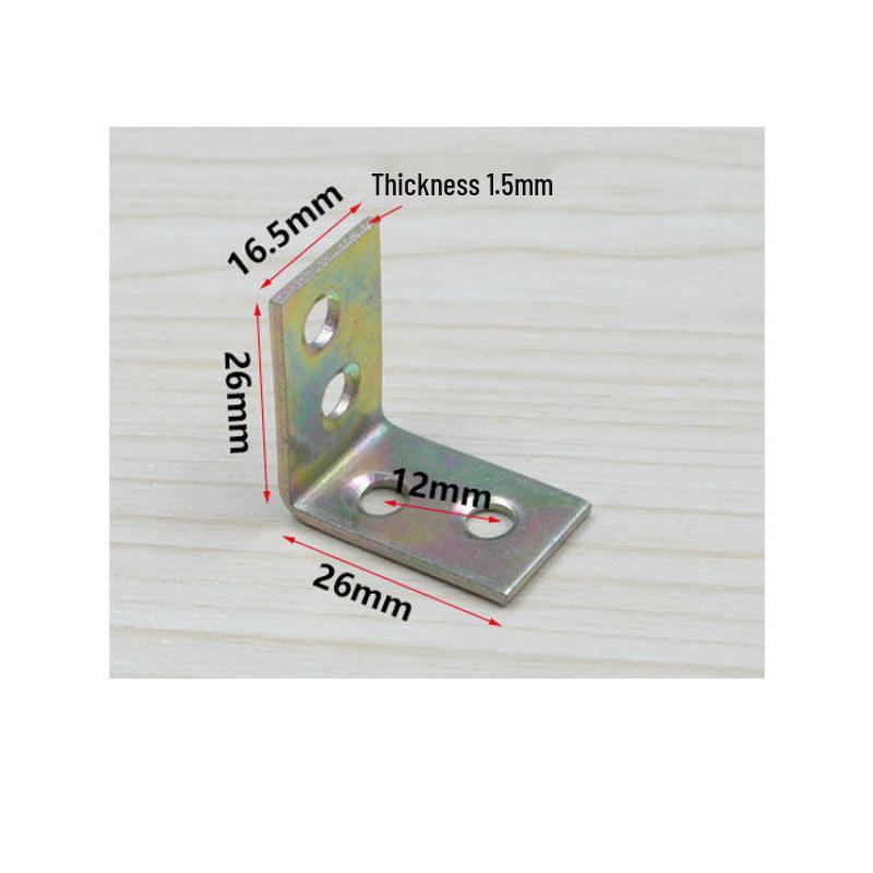 L-Shaped 90° Angle Iron Bracket for Furniture & Shelving