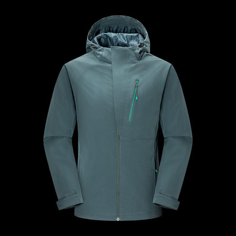 Spring and Autumn Waterproof Hooded Couple Quality Single-layer Jacket Men's and Women's Jacket Trench Coat Jacket