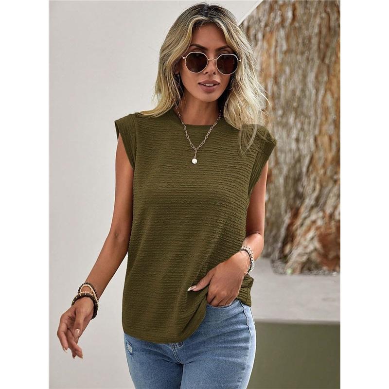 Summer T-Shirt Solid Color Ultra Short Sleeve