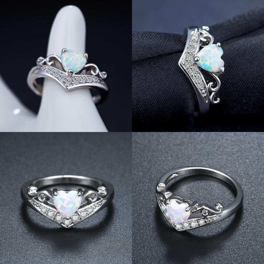 Creative European American Female Fashion Jewelry Heart-shaped Copper Ring Cy107