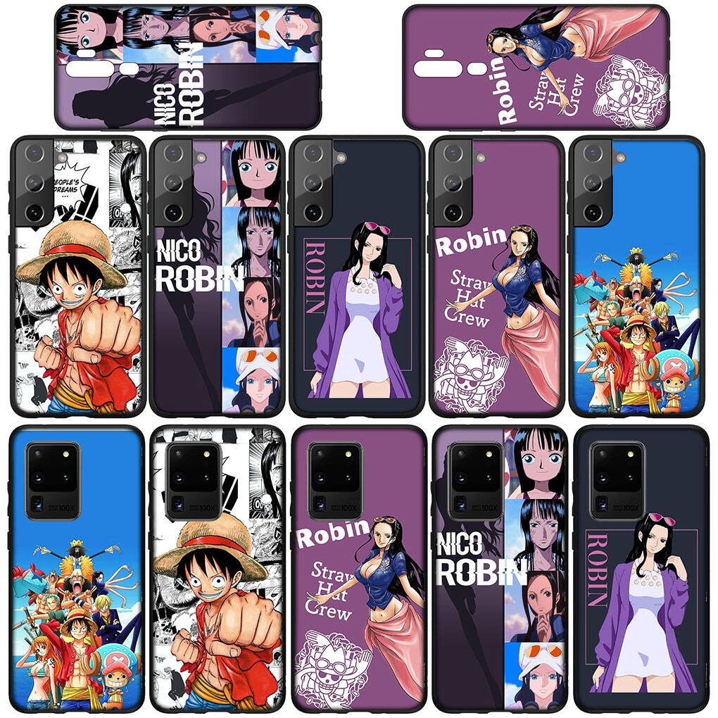 Phone Case for iPhone 17 15 16 Plus Redmi Note 14 12 11 13 Pro Max Huawei P30 P20 Lite OPPO A60 A40 A80 A18 A16 Anime One Piece Nico Robin Luffy Cover
