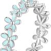 S925 Sterling Silver Ring Women's, Small Blue Flower Premium Flower Ring Jewelry