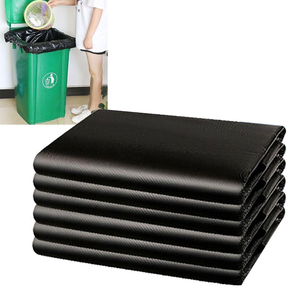 50pcs Thick Garbage Bags Flat Top Design Trash Can Liners Large Trash Bags Picnic