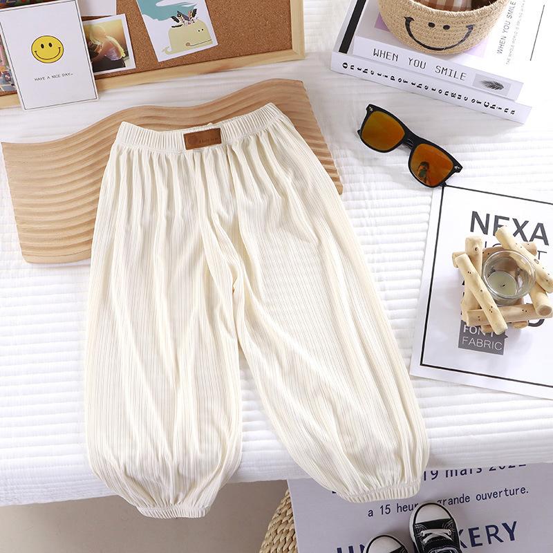 Children's Summer Ice Silk Mosquito Proof Pants Breathable Lantern Pants Thin Casual Mosquito Proof Pants for Boys and Girls