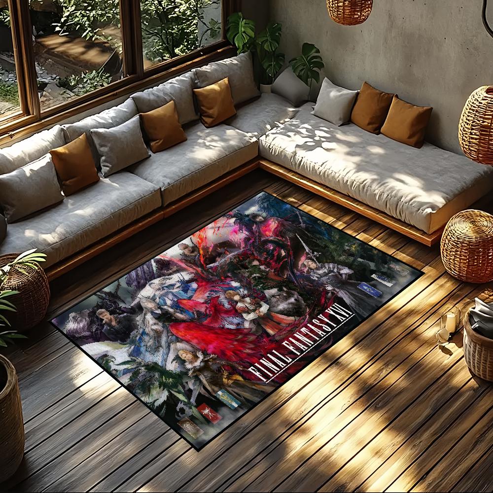 Spiel F-Final Fantasy XVI Kleiner Teppich Bettseite Küche Bad Wohnzimmer Zuhause Haus Schlafzimmer Bodenmatte Fußmatte Teppich Dekoration