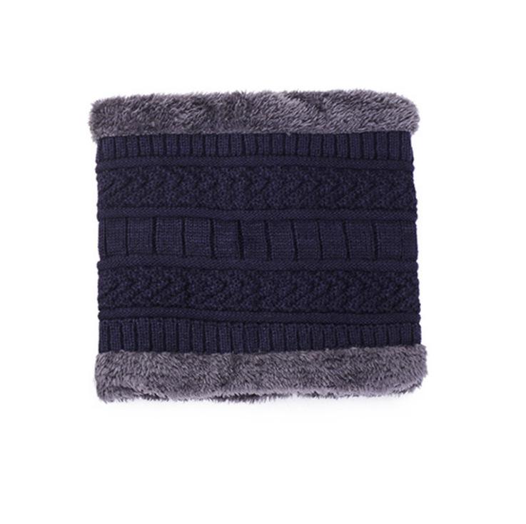 Winter Knitted Fleece-Lined Hat & Scarf Set for Men, Women & Kids - Thick Wool Parent-Child Cap