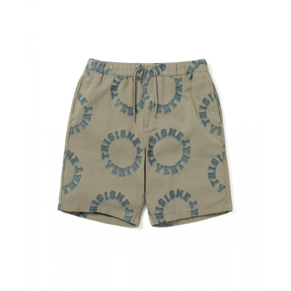 Thisisneverthat 2tone Logo Jacquard Short Beige