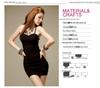 Pure Desire Socialite One-Shoulder Lingerie Set: Chic Slenderizing Mini Dress with Hip-Hugging Skirt.