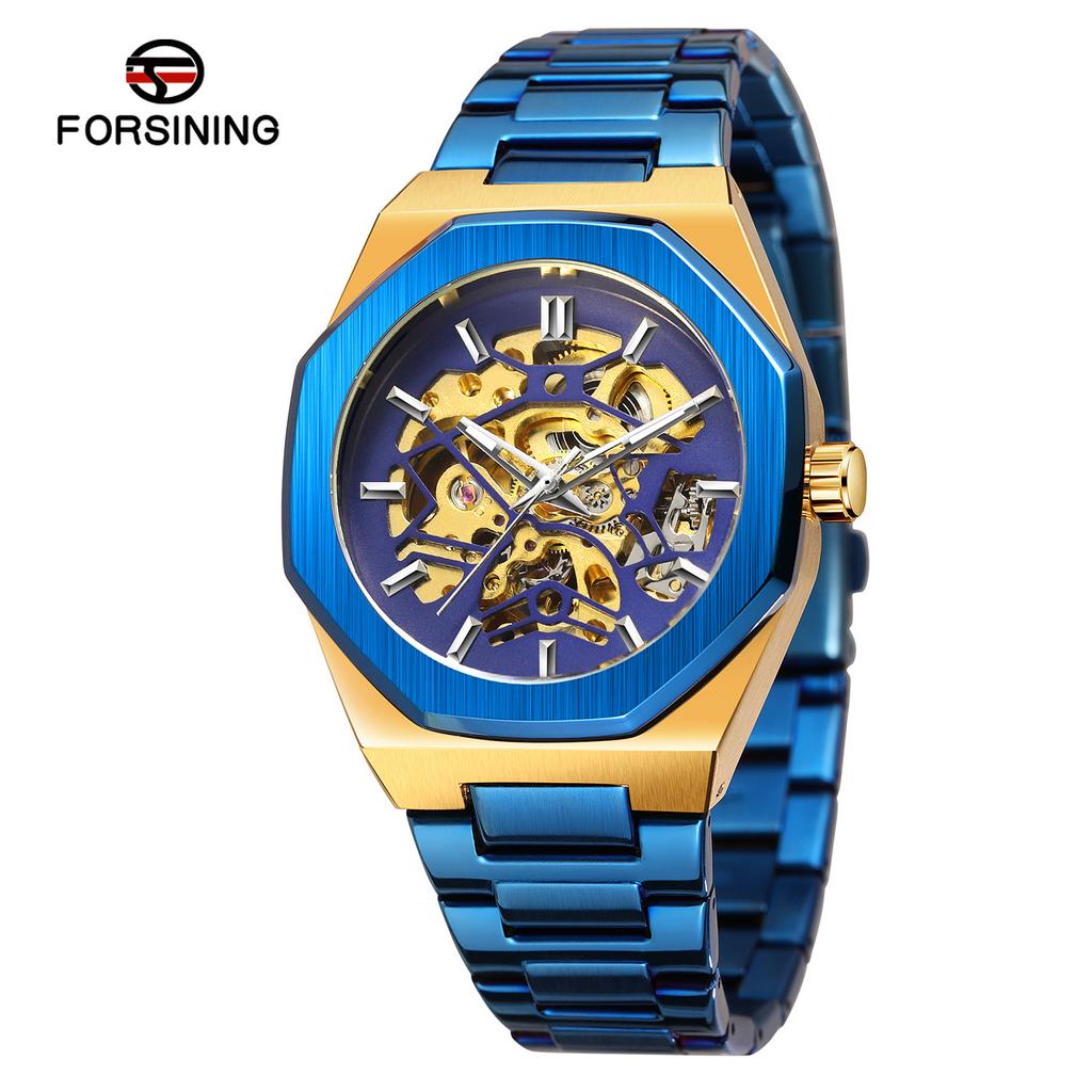 Forsining Fusini 344 Style Men'S Fashion Casual Hollow Mechanical, Automatic Mechanical Watch