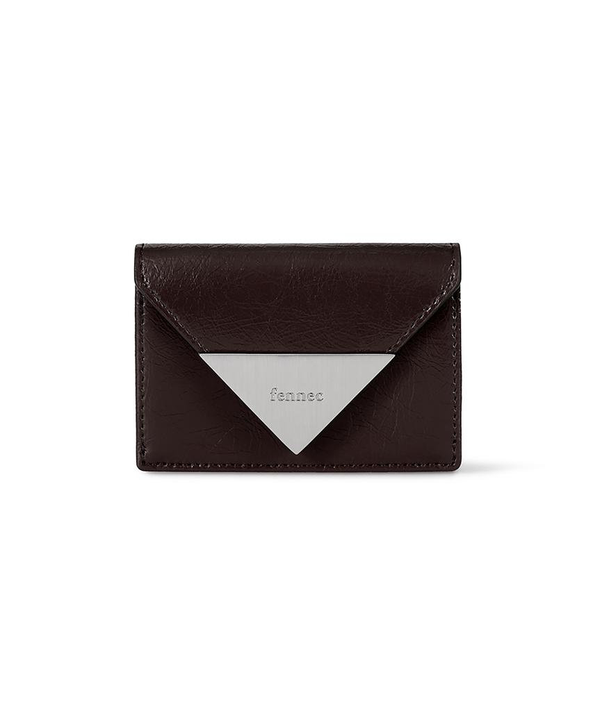 Fennec Crinkle Triangle Triple Wallet - Espresso