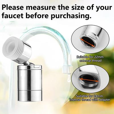 2 Mode Kitchen Faucet Spray Head Filter Adjustable 360° Rotary Splashback Tap Nozzle Bubbler Kitchen Sink Faucet Aerator
