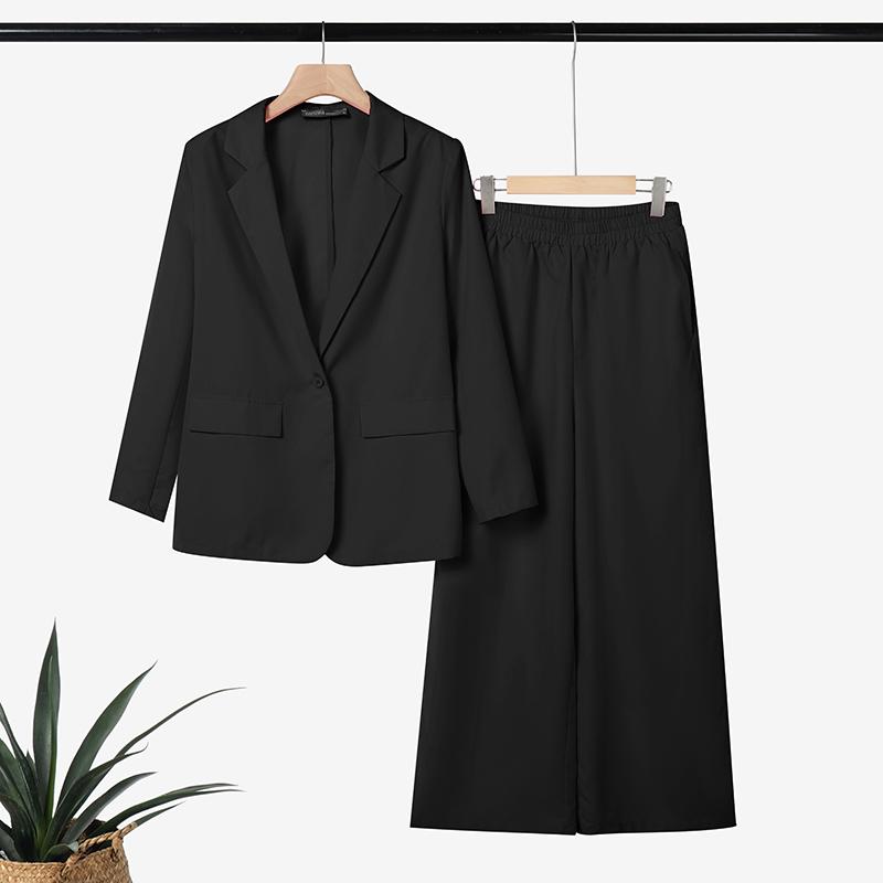 ZANZEA Women Cardigan Blazer and Pants Casual Two Piece Suit Sets