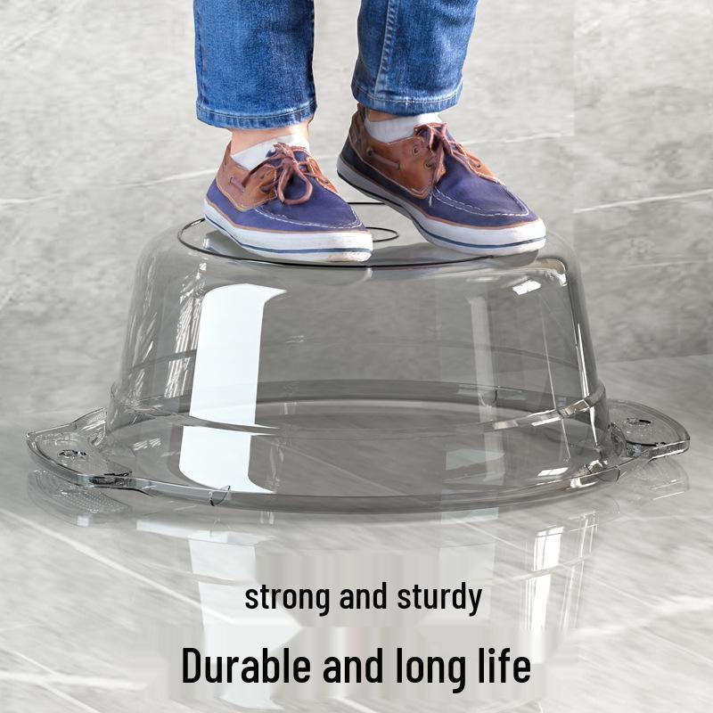 Transparent Thickened Large Household Washbasin for Laundry, Dorms & Vegetables