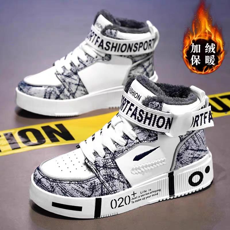 

High-top winter new velvet thickened warm two cotton shoes winter shoes sports casual board shoes 31