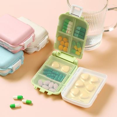 New Portable Weekly Pill Organizer 8 Grids Medicine Pill Box Small Travel Vitamin Cases Container Storage Tablet Fish Oils Tools