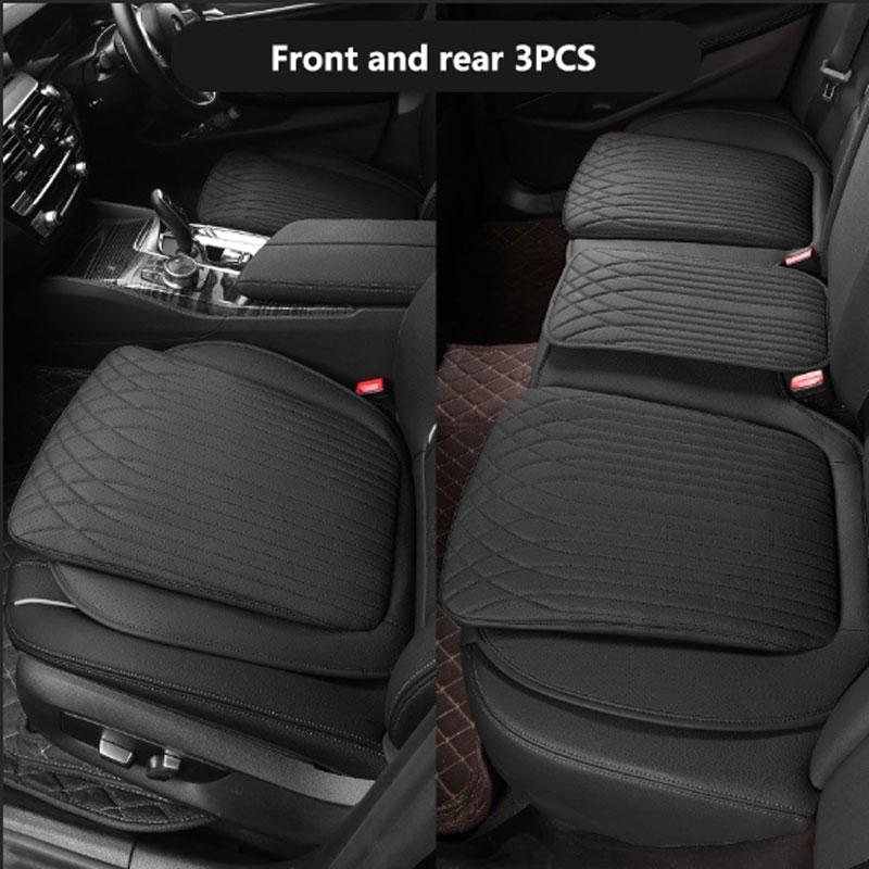 Car Seat Cushion Driver's Front Seat Protective Cover Integrated Breathable Rear Seat Cushion All Season Universal Nappa Leather
