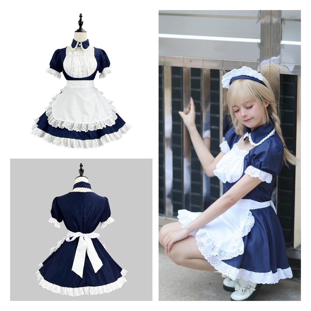 Maid Dress Lolita Game Anime Cosplay Performance Waitress Costume Uniform Party