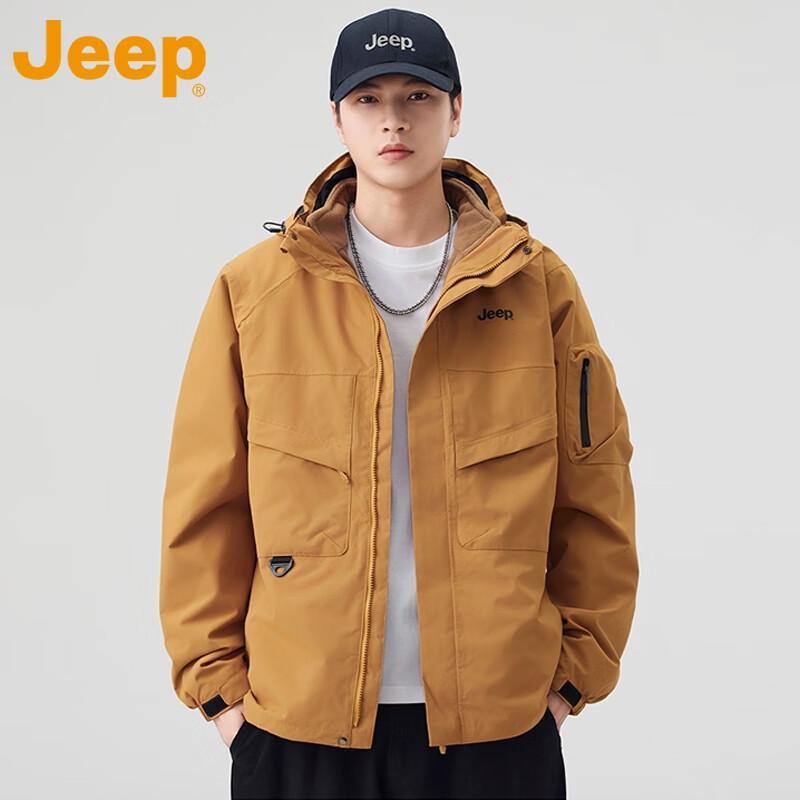 Jeep Men's 3-in-1 Windproof Waterproof Hiking Jacket