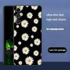 Daisy Flower For Samsung Galaxy S23 S24 S25 Ultra S22 Plus S21 Black Soft Case Waterproof Soft Case