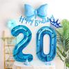 40 Inch Blue Foil Balloon Number 26,Crown 26th Birthday Party Decorative Balloons,Number Large Numbers Balloon 26,Girls Boys 26th Birthday Decoration