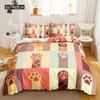 Cat Duvet Cover Set Digital Different Color Cartoon Cute Cat Bedding Set Bedclothes Double Queen King Size Polyester Qulit Cover