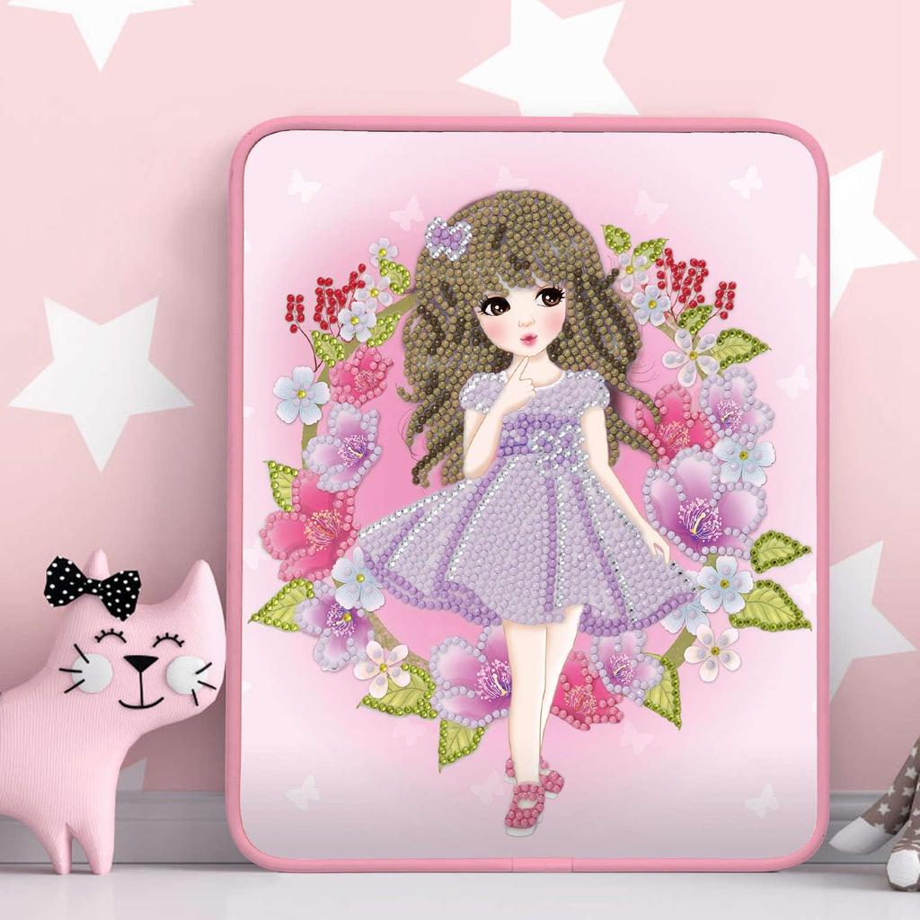 Officially Licensed Children's Little Princess DIY Diamond Painting Kit with Frame