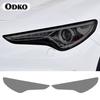 Car Headlight Protective Film Front Light Transparent Smoked Black TPU Sticker For Alfa Romeo Stelvio 949 2017-On