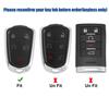 5 Buttons Key Fob Cover with Keychain Fit for Cadillac Escalade ESV - Pack of 1