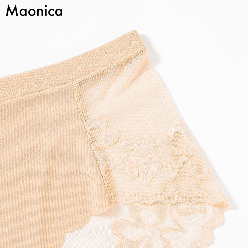 S-4XL Kadın Seksi Dantel Çiçek Külot Yüksek Bel İç Çamaşırı Kadın Nefes Alabilir ve Rahat Külot