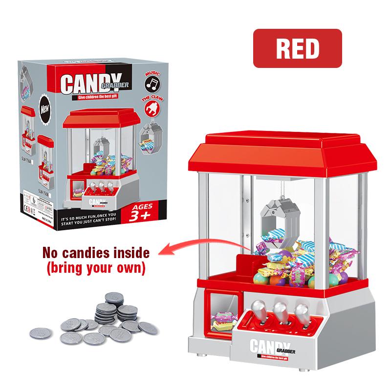 Máquina de Garra Eletrônica Doce Jogo de Fliperama Brinquedo Mini Máquina de Garra Música e Luzes Pegador Pega Boneca Brinquedos para Crianças Presente de Aniversário para Menina