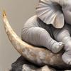 Elephant Lying On Moon Figurine Safe 2D Flat Acrylic Craft Ornament Easy Display Bedroom Desk Decoration Gift