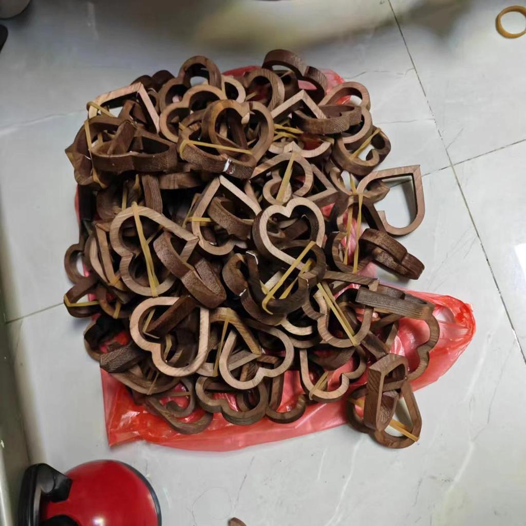 Ineinandergreifende Herzen Holz Desktop-Dekor Romantisches Verbundenes Herz Handwerk Für Frischvermählte Paare Heimdekorateure Handwerksliebhaber Hausbesitzer